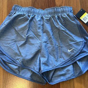 New NIKE TEMPO Running Shorts Obsidian Heather 831558-460 Women's Small S 3" NWT